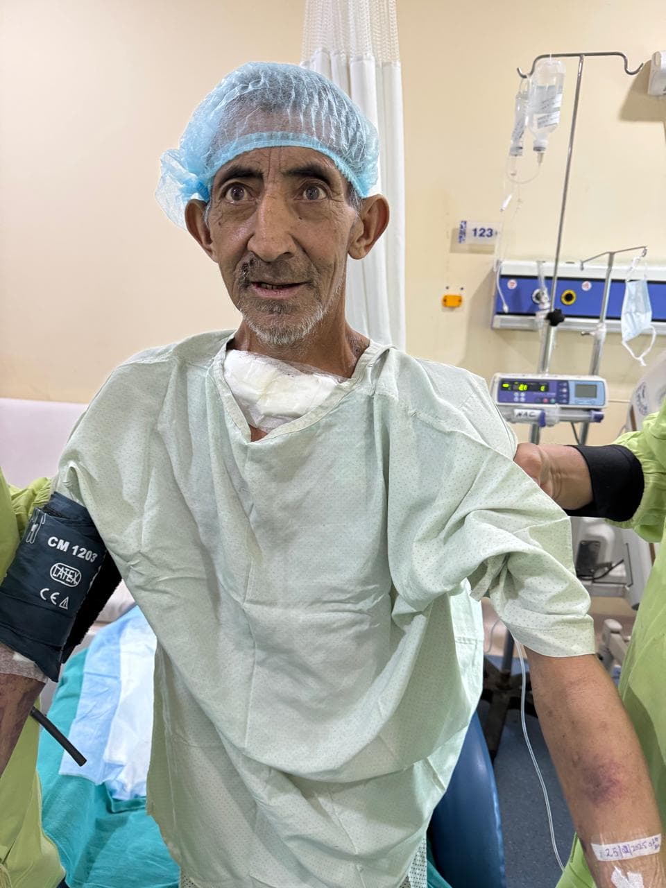 Patient recovering in hospital